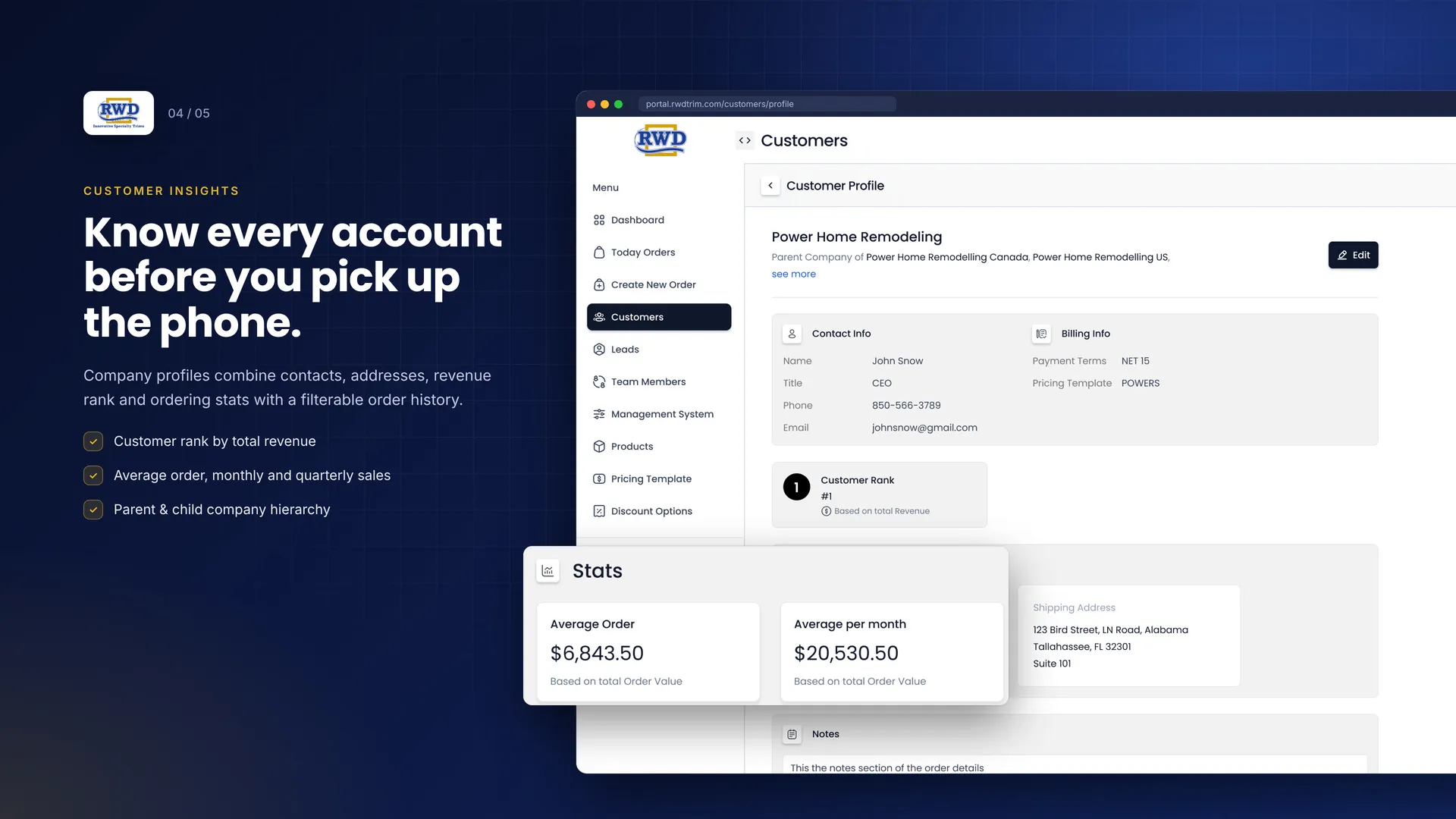 RWD Trim ERP project shot 1