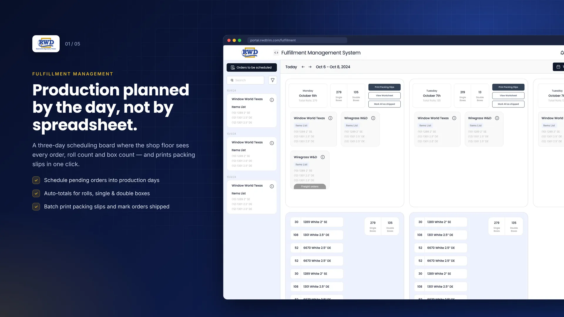 RWD Trim ERP project shot 5