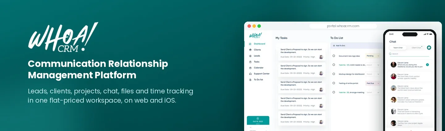 Whoa! CRM – Task Management Platform
