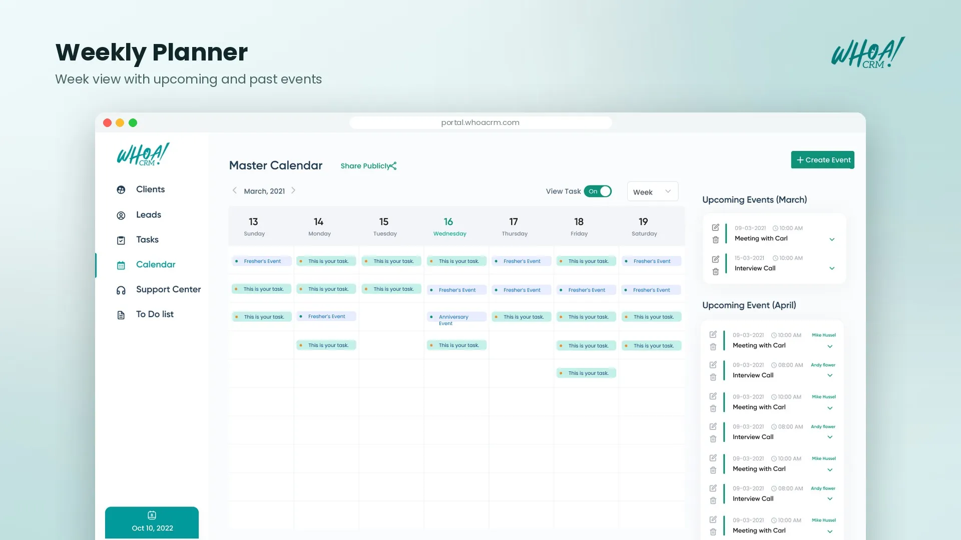 Whoa! CRM – Task Management Platform project shot 6