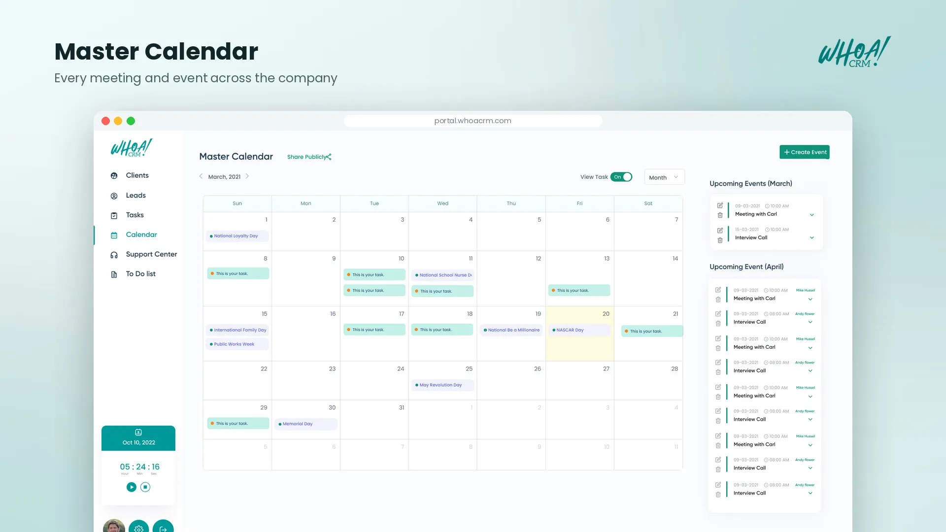 Whoa! CRM – Task Management Platform project shot 5