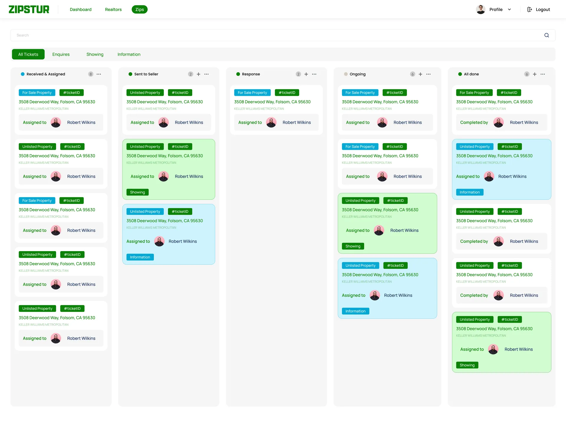 Zipstur — Real Estate Platform UI Design — 04