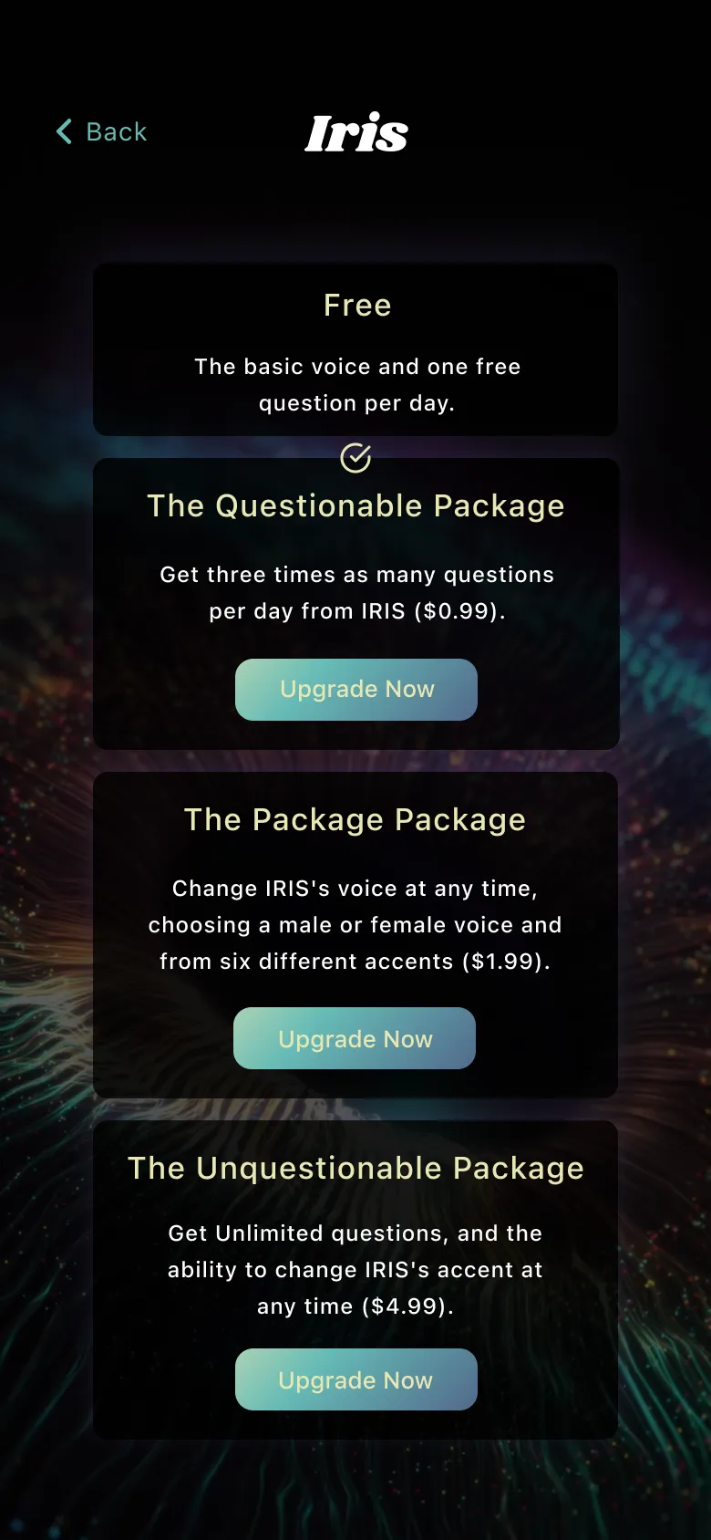 Iris — AI Voice Assistant App | Dark Mobile UI — 04
