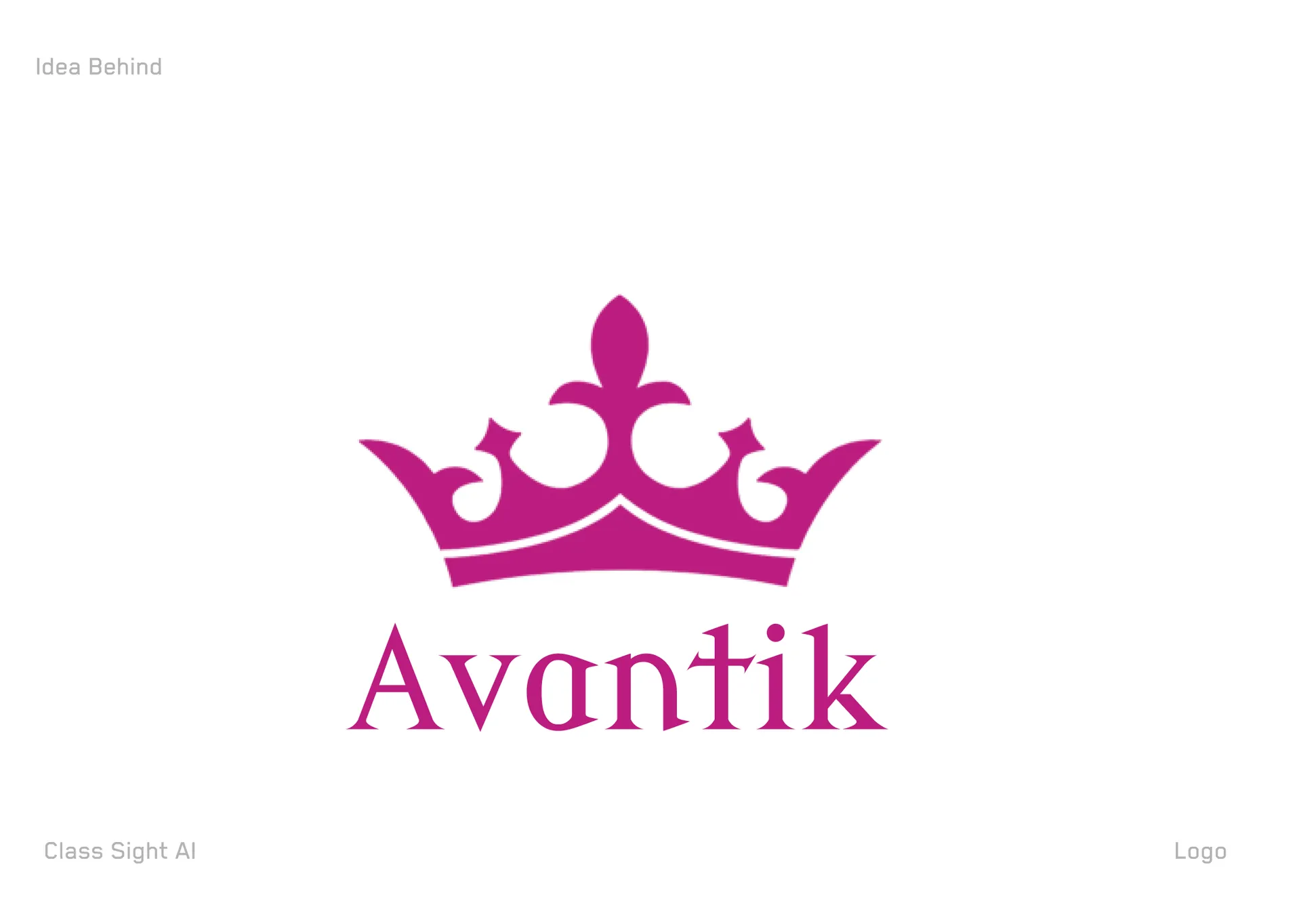 Luxury Logo Design | Avantik Premium Crown Identity — 02