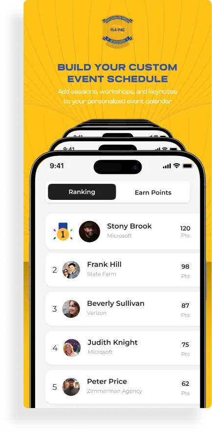 FLA-PAC Event App Design — Conference Agenda & Networking UI — 03