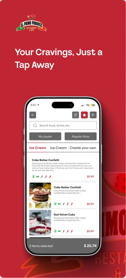 El Primo Produce App Design — Food Ordering & Delivery Mobile UI — 03