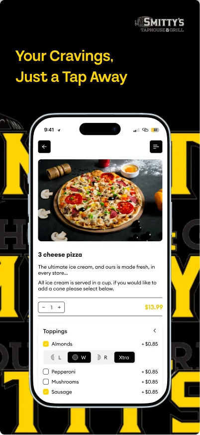Smitty's Taphouse App Design — Food Ordering & Delivery Mobile UI — 02