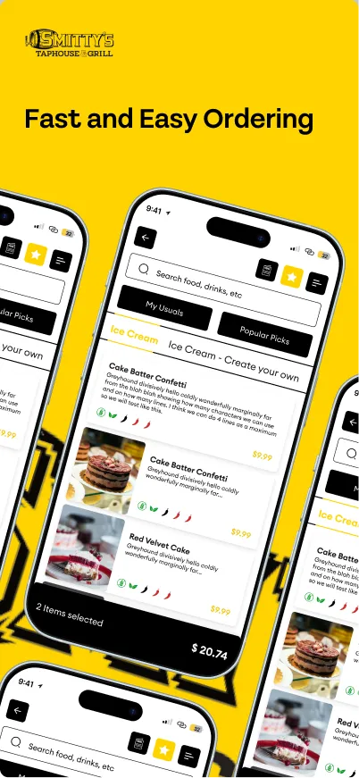 Smitty's Taphouse App Design — Food Ordering & Delivery Mobile UI — 04