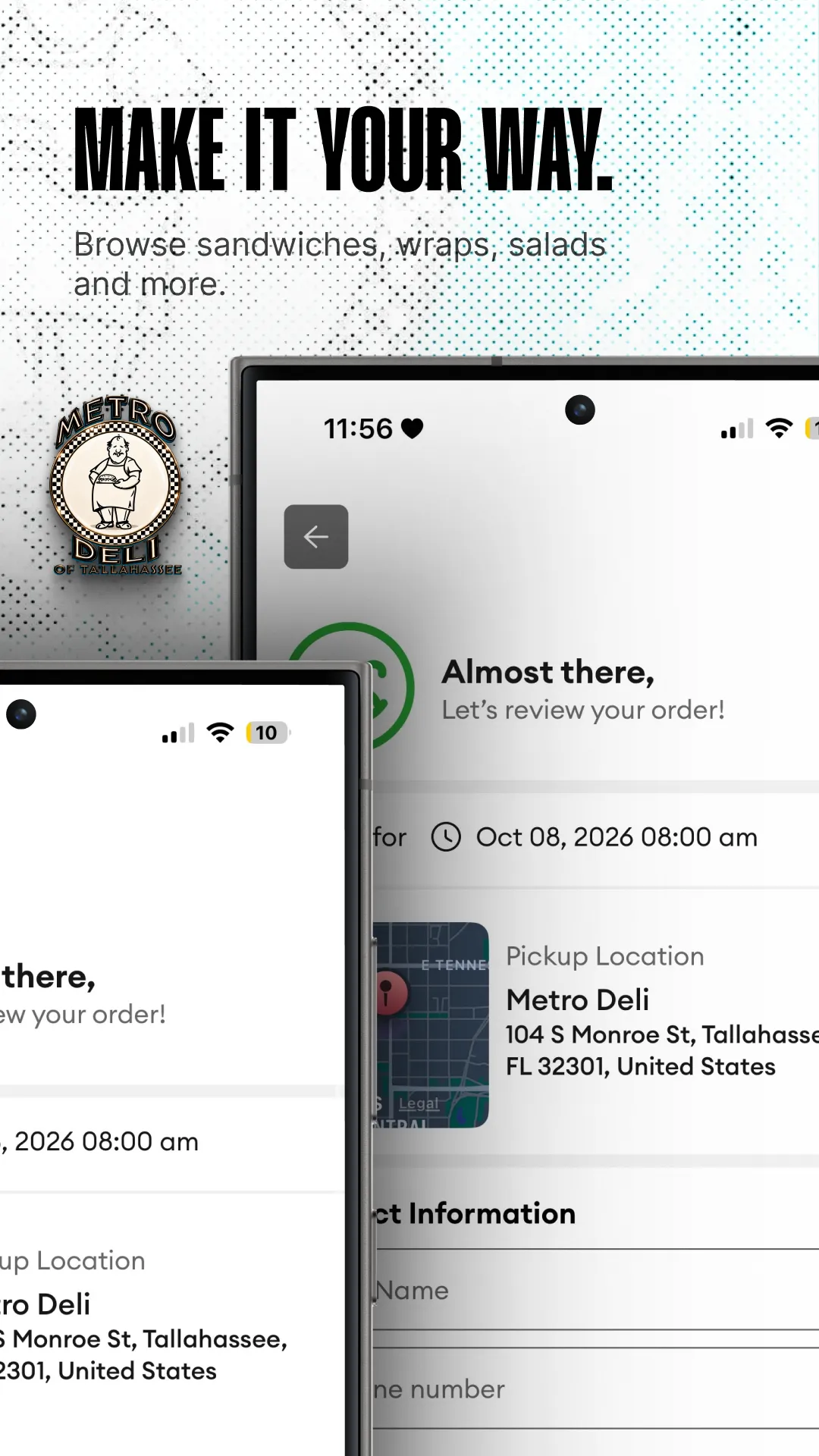 Metro Deli App Store Screenshot Design project shot 1